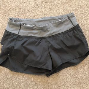 Lululemon running grey shorts